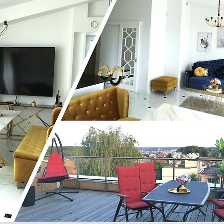 Apartamento Luxury Penthouse With Large Terrace & Panoramic Old Town View Vilna Exterior foto