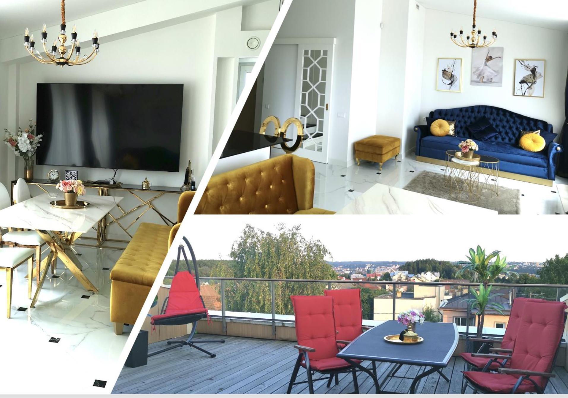 Apartamento Luxury Penthouse With Large Terrace & Panoramic Old Town View Vilna Exterior foto